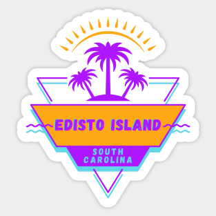 Edisto Island South Carolina Vibes 80's Sticker